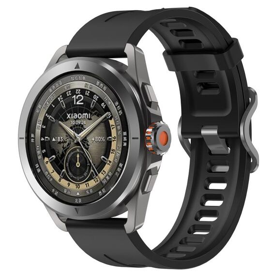 Per Xiaomi Watch S4 Sport Groove Style cinturino in silicone (nero)