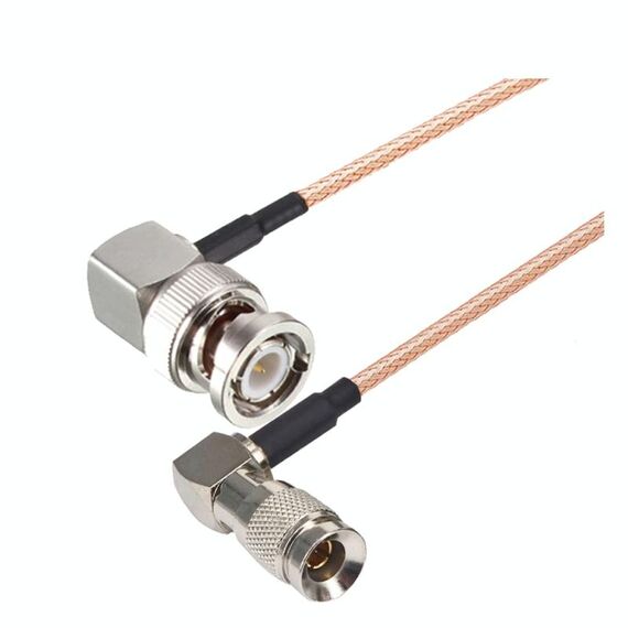 Cavo connettore a gomito maschio CC4-maschio BNC da 50 cm Cavo RF coassiale RG179