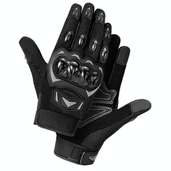 Guanti da moto per esterni antiscivolo con protezione solare touch screen, taglia: M (nero)