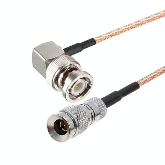 Cavo connettore a gomito maschio CC4 da 50 cm a maschio BNC Cavo RF coassiale RG179