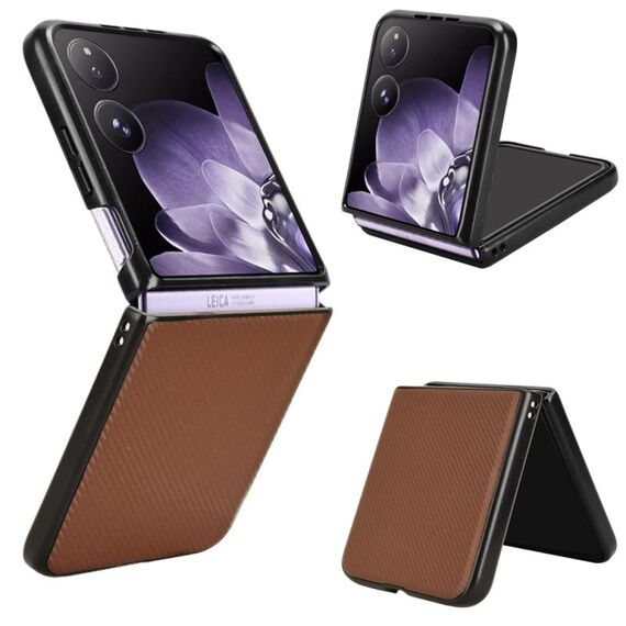 Per Xiaomi Mix Flip Custodia in pelle PU per PC (marrone)