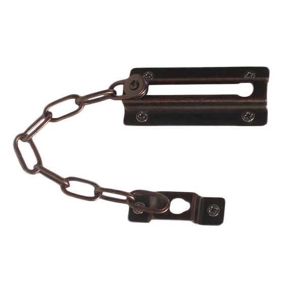 Catena di sicurezza per porta, antifurto, serratura per porta di casa, catenaccio per finestra, stile: bronzo rosso quadrato