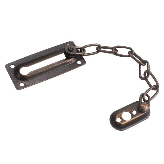 Catena di sicurezza per porta, antifurto, serratura per porta di casa, catenaccio per finestra, stile: bronzo rotondo