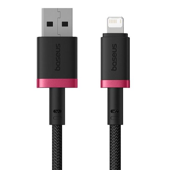 Cavo di ricarica rapida Baseus Dura Series USB a 8 pin 2,4 A, lunghezza: 2 m (rosso nero)