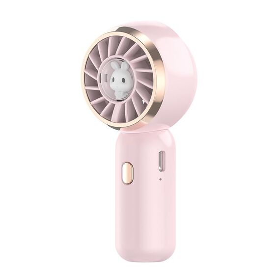 Mini turbina portatile simpatico coniglio ventilatore elettrico (rosa)