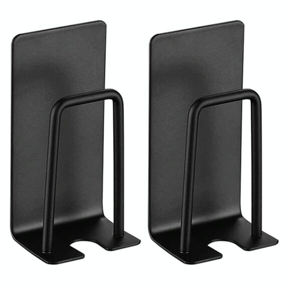 2 pezzi Porta spugna in acciaio inox per uso domestico, porta spazzolino da denti senza foratura, colore: nero
