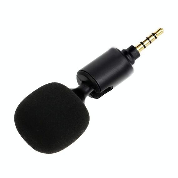 Microfono per trasmissione in diretta per telefono cellulare, stile: spina dritta da 3,5 mm a 4 sezioni (copertura in spugna)