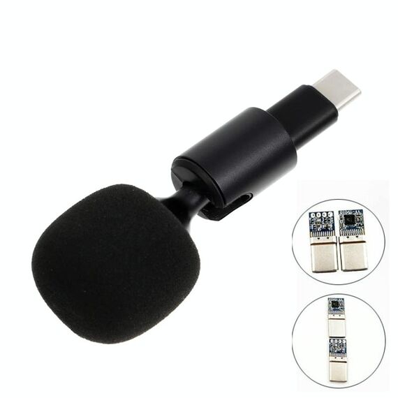 Microfono per trasmissione in diretta su telefono cellulare, stile: TYPE-C con testa dritta Jerry Solution (copertura in spugna)