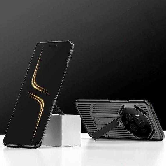 Custodia per telefono con supporto di raffreddamento straordinario per Honor Magic6 Pro (nero)