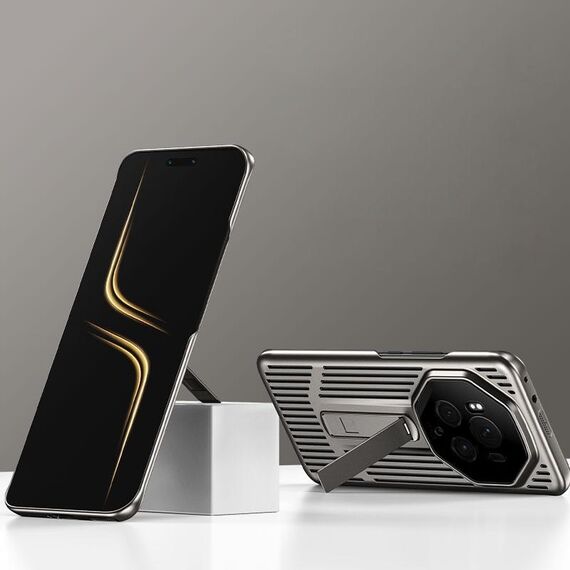 Custodia per telefono con supporto di raffreddamento straordinario per Honor Magic6 Pro (titanio)