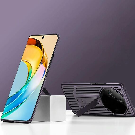 Per Honor X50 / X50 Pro / X50 GT Custodia per telefono con supporto di raffreddamento straordinario (viola scuro)