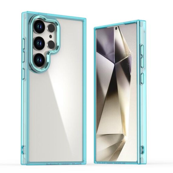 Per Samsung Galaxy S24 Ultra 5G Shine Custodia per telefono in acrilico ad alta trasparenza (blu)