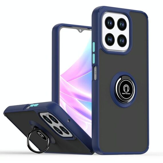 Per Honor X6b Q Shadow 1 Series TPU Hybrid PC Phone Case con anello (blu reale)
