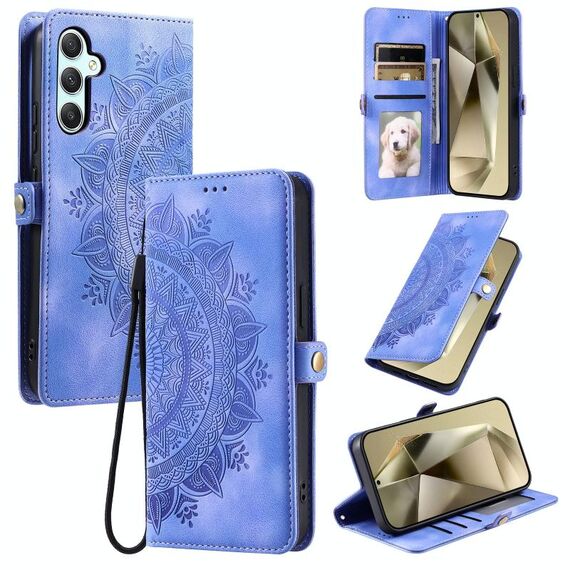 Per Samsung Galaxy S23 FE 5G Custodia in pelle goffrata Skin Feel Totem (viola)