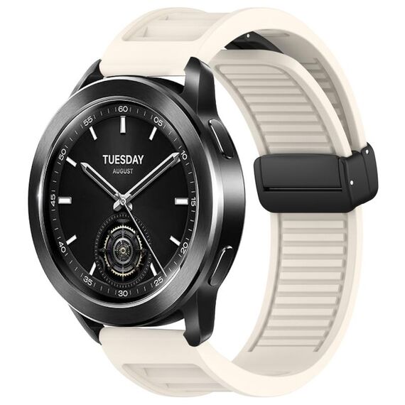 Per Xiaomi Watch S3 Window Blind Fibbia magnetica 22mm Cinturino in silicone (Starlight)