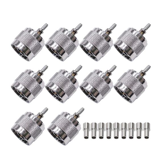 10 pz NJ-1.5 Per RG316/RG174/LMR N Tipo Spina Connettore Connettore Coassiale RF A Bassa Perdita