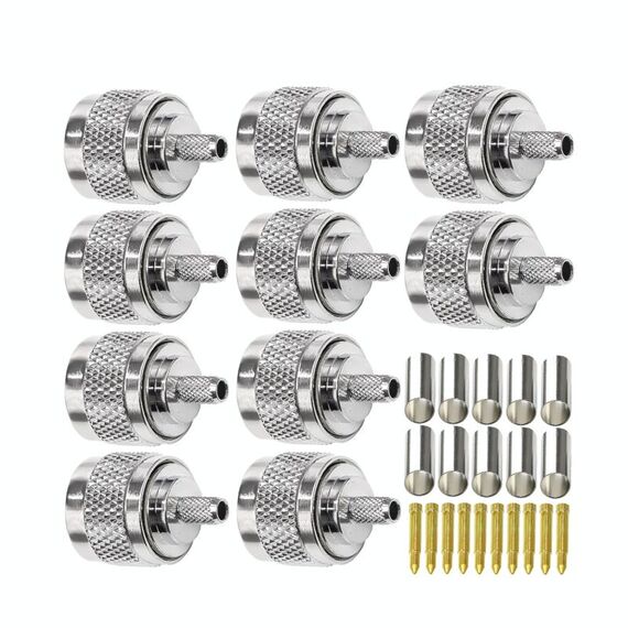 10 pz NJ-3 Per RG58/RG402/LMR195 N Tipo Spina Connettore Connettore Coassiale RF A Bassa Perdita