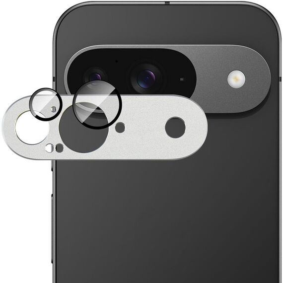 Per Google Pixel 9 IMAK Metal Armor Premium Pellicola protettiva per fotocamera (argento)