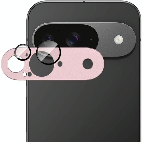 Per Google Pixel 9 IMAK Metal Armor Premium Pellicola protettiva per fotocamera (rosa)