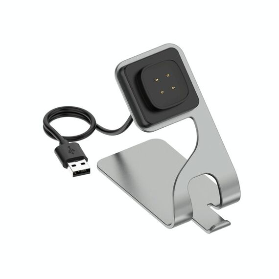 Per Google Pixel Watch 3 41/45mm Smart Watch girevole Caricabatterie rapido Supporto per caricabatterie in metallo (grigio)