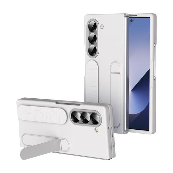 Per Samsung Galaxy Z Fold6 5G Custodia per telefono con cinturino a forma di stella (bianco)