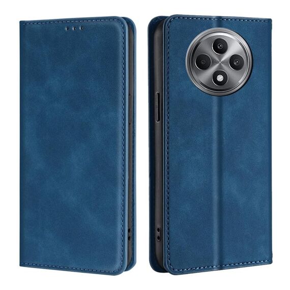 Per OPPO Reno12 F 5G Custodia in pelle magnetica Skin Feel (blu)
