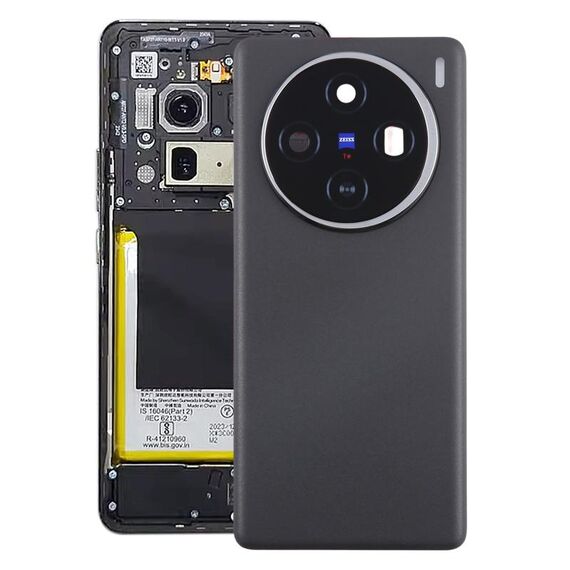 Per vivo X100 Cover posteriore della batteria con copriobiettivo della fotocamera (nero)