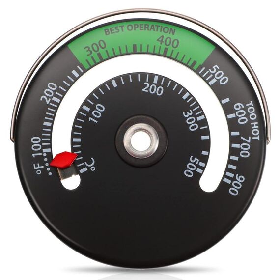 Termometro magnetico per camino con monitoraggio della temperatura (nero)
