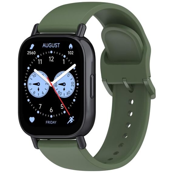 Per Redmi Watch 5 Lite Color Buckle Pure Color Silicone Watch Band (verde scuro)