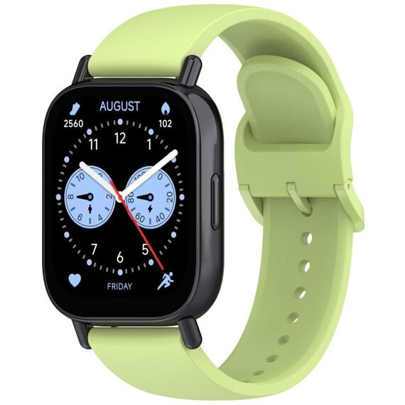 Per Redmi Watch 5 Lite Color Buckle Pure Color Silicone Watch Band (Lime)