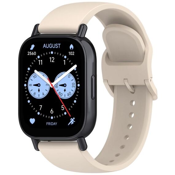 Per Redmi Watch 5 Lite Color Buckle Pure Color Silicone Watch Band (Avorio Bianco)