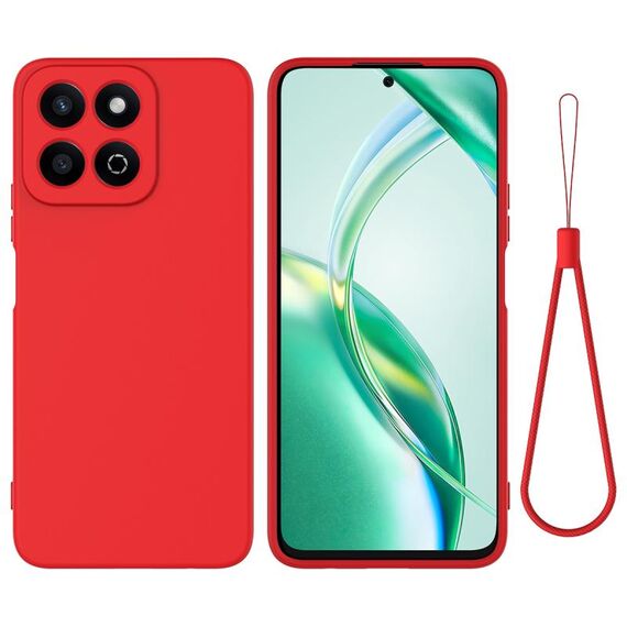 Per Honor X7c / Play 200 Plus Custodia antiurto in silicone liquido di colore puro (rosso)
