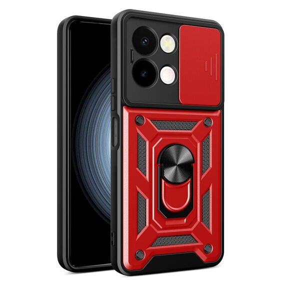 Per vivo Y28 4G Custodia per fotocamera scorrevole Design TPU+PC Custodia per telefono (rosso)