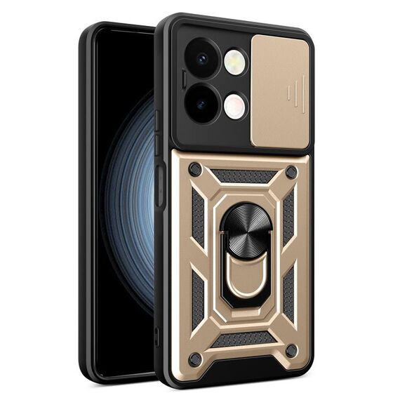 Per vivo Y28 4G Custodia per fotocamera scorrevole in TPU+PC (oro)