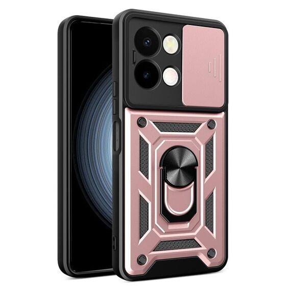 Per vivo Y28 4G Custodia per fotocamera scorrevole Design TPU+PC Custodia per telefono (oro rosa)
