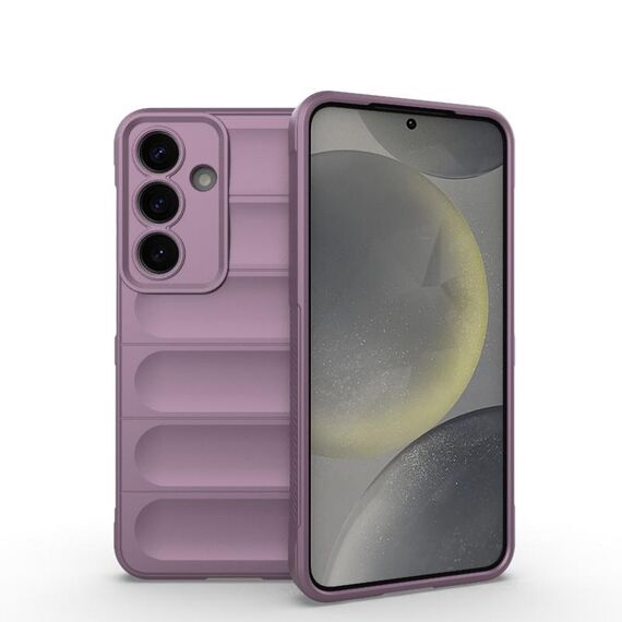 Per Samsung Galaxy S25 5G Magic Shield TPU + custodia in flanella (viola)
