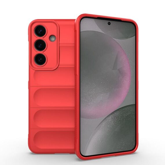 Per Samsung Galaxy S25+ 5G Magic Shield TPU + Custodia in flanella per telefono (rosso)