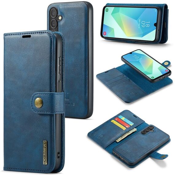 Per Samsung Galaxy A16 5G DG.MING Crazy Horse Texture Custodia in pelle magnetica staccabile (blu)