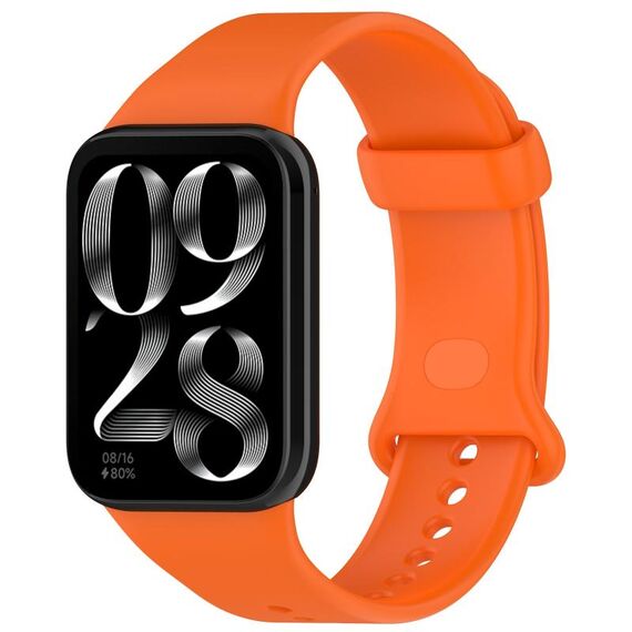Per Xiaomi Smart Band 9 Pro Color Buckle Pure Color Silicone Watch Band (Arancione)