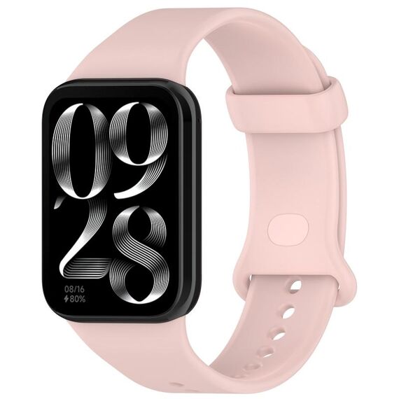 Per Xiaomi Smart Band 9 Pro Color Buckle Pure Color Silicone Watch Band (Rosa)