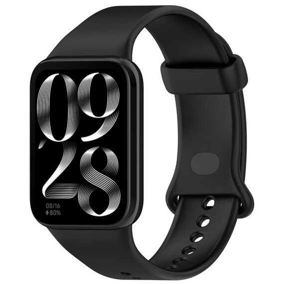 Per Xiaomi Smart Band 9 Pro Color Buckle Pure Color Silicone Watch Band (Nero)