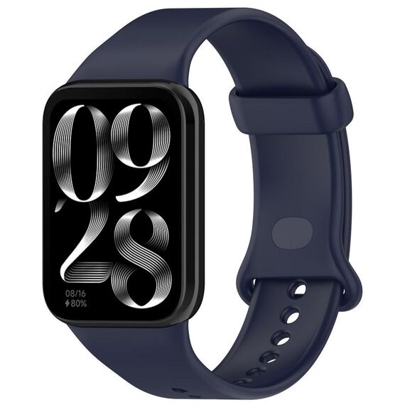 Per Xiaomi Smart Band 9 Pro Color Buckle Pure Color Silicone Watch Band (blu scuro)