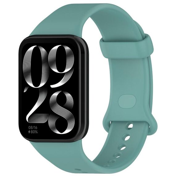 Per Xiaomi Smart Band 9 Pro Color Buckle Pure Color Silicone Watch Band (verde pino)