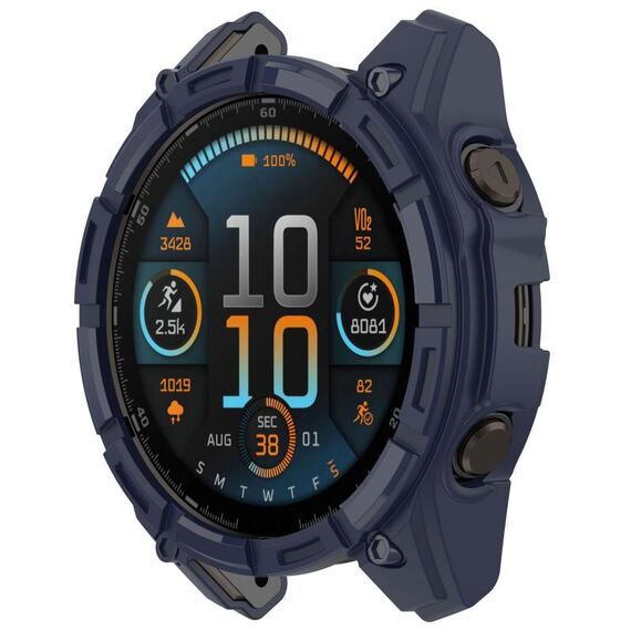 Per Garmin Enduro 3 Armour Hollow TPU Half Coverage Watch Custodia protettiva (blu notte)
