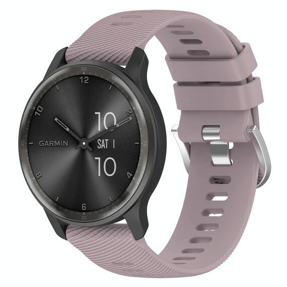 Per Garmin Forerunner 255 Music Cinturino per orologio in silicone tinta unita testurizzato incrociato da 22 mm (Roland viola)