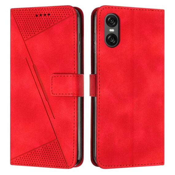 Per Sony Xperia 5 VI Dream Triangle Custodia in pelle con cordino (rosso)