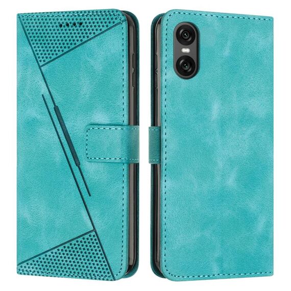 Per Sony Xperia 5 VI Dream Triangle Custodia in pelle con cordino (verde)