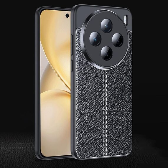 Per vivo X200 Pro mini Custodia per telefono in TPU antiurto con texture Litchi (nero)