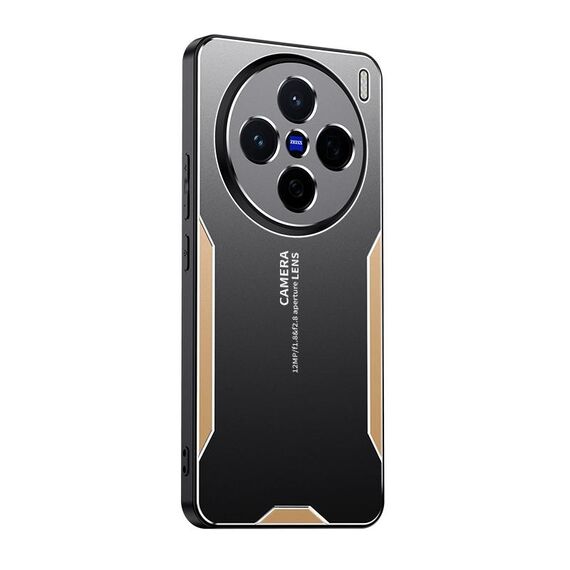 Per vivo X200 Blade Series TPU Hybrid Metal Phone Case (oro)