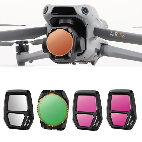 Per DJI Air 3S Sunnylife Camera Lens Filter, filtro: 4 in 1 UV CPL ND32 ND64